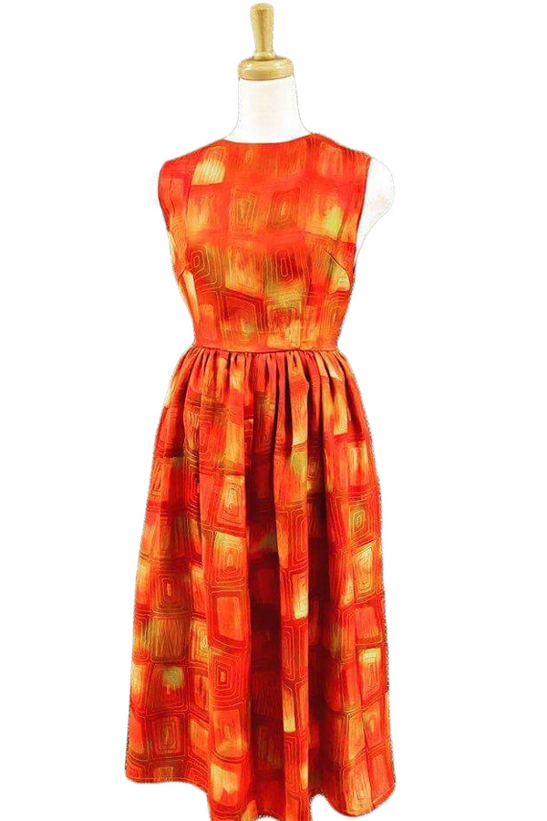 ウエスト切り替えワンピース2（Waist tiered dress Type2）